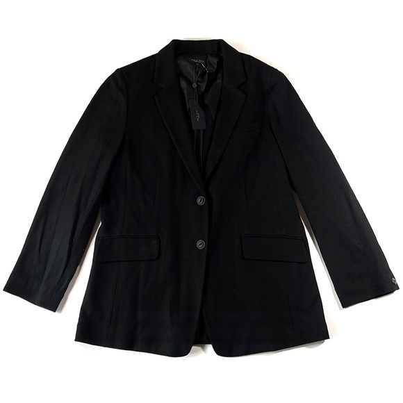 Rag & Bone Black Charles Wool Blazer Suit Jacket Womens 8 or 12 NEW - Picture 4 of 14